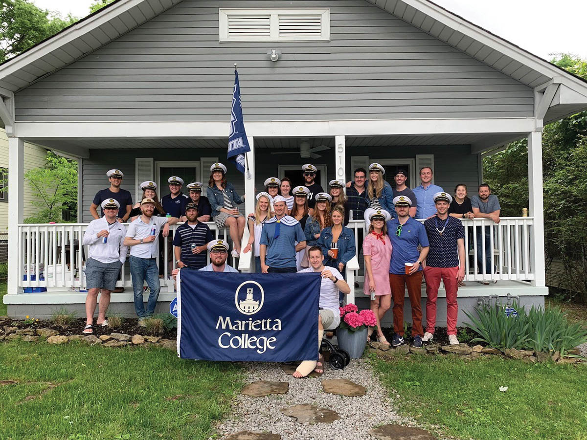 Joe Mahoney ’13 shared a photo of a Marietta College reunion in Nashville, Tennessee that included 25 Pioneers