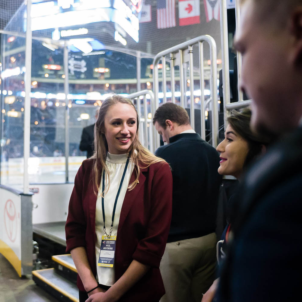 Amanda Arrowood ’19 said she enjoyed learning from professionals in the NHL