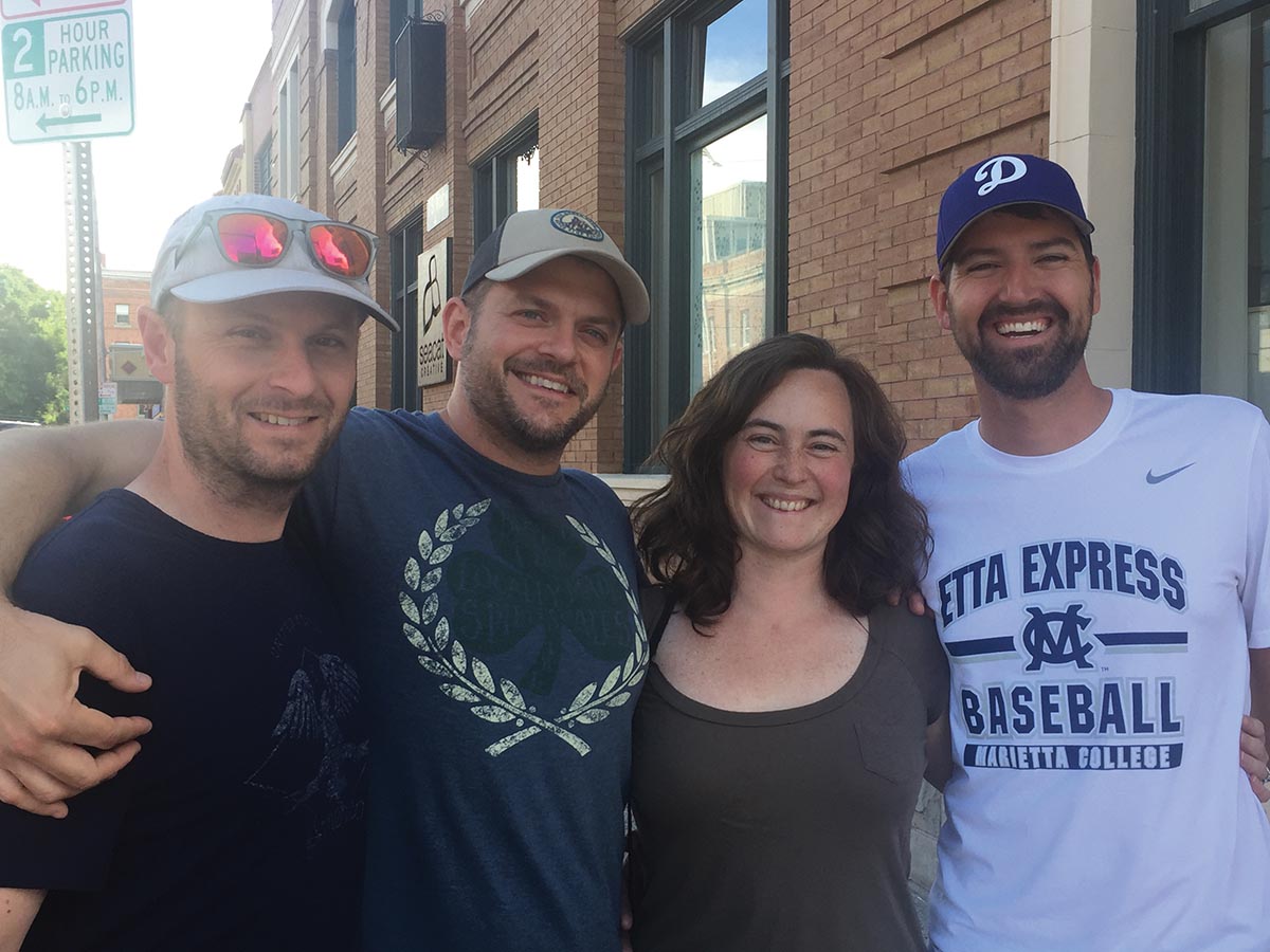 Patrick Hunter ’01, Jamie Kendrioski ’01, Corey Smith ’01 and their spouses visited and road-tripped with Jenny Hershberger ’01 in Montana this summer