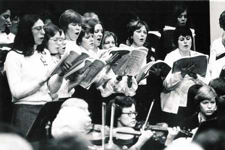 messiah rehearsal in the 1970s