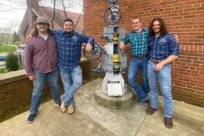 Four students from Marietta College’s Society of Petroleum Engineers