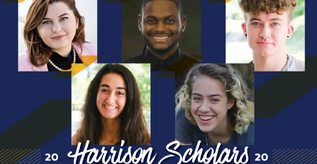 Headshots of the 5 Harrison Scholars
