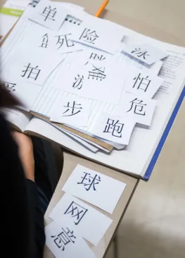 Chinese characters on paper