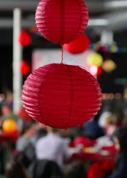 A decoration from a lunar new year celebration