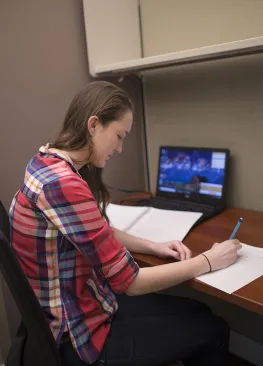 A Marietta College Professional Writing Minor writing in the Legacy Library