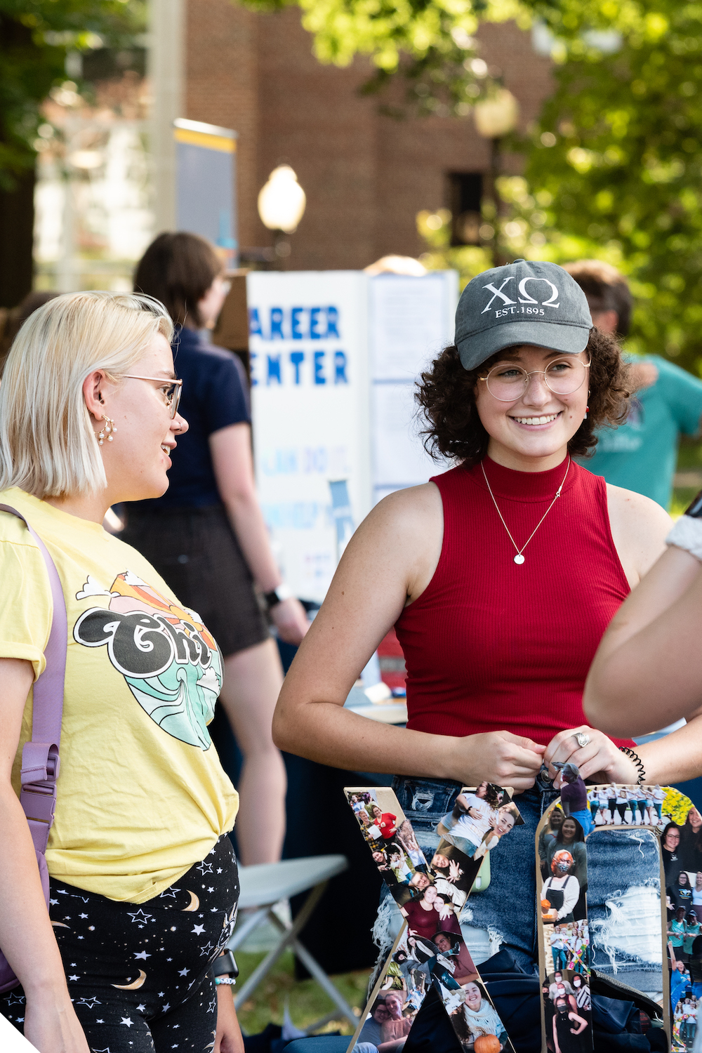 Two Marietta College students speak at the Involvement Fair