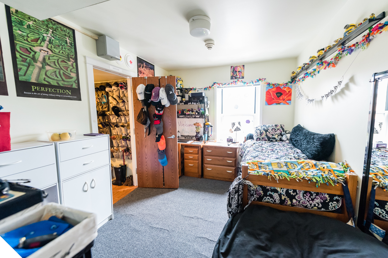 A Marietta College residence hall room