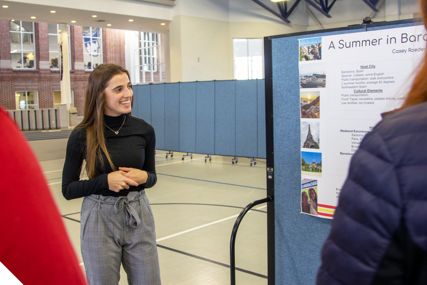 A Marietta College student presents during Experiential Education Day