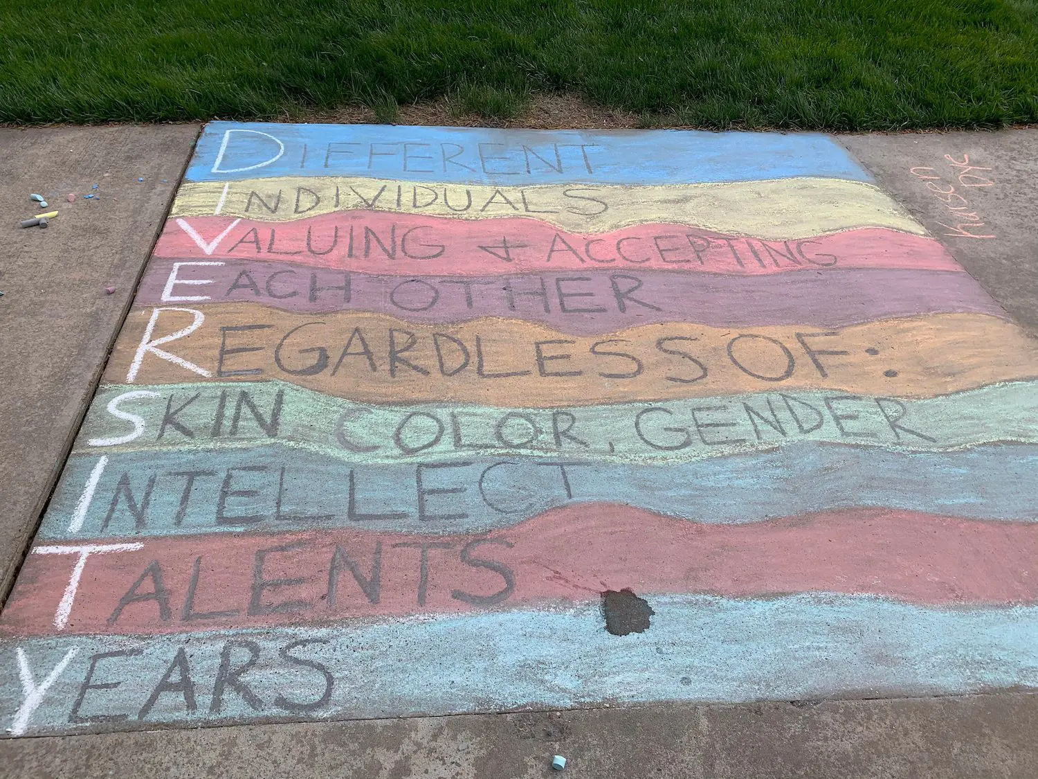 Sidewalk chalk art