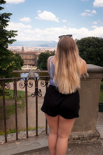 Marietta College student Aurora Bernhardt ’24 during her Education Abroad experience in Italy