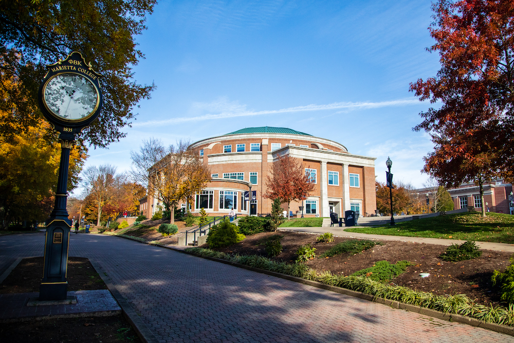 Legacy Library and the Christy Mall at Marietta College