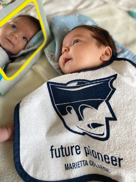 Melissa Jones Thompson ’05 and Neil Thompson ’05 celebrated the birth of their daughter, Leah Katherine, in August 2023.