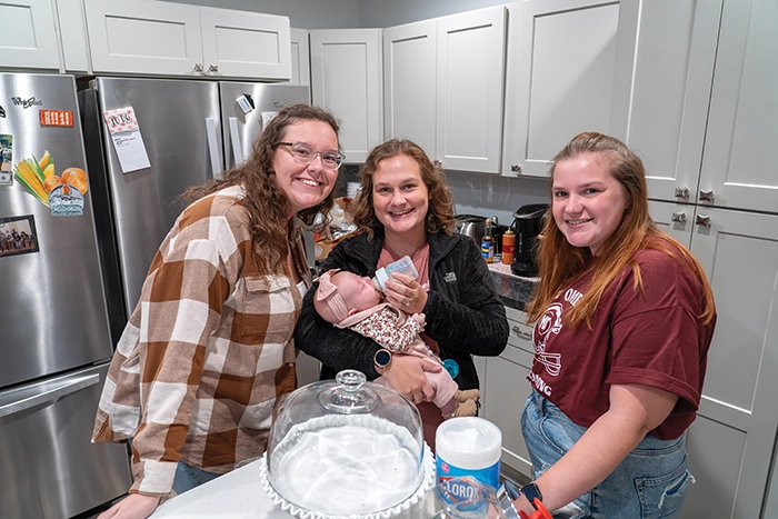 (From left) Ashley Godenschwager â22, Emily Toppin Crowe â19 and Charlotte Whritenour â24