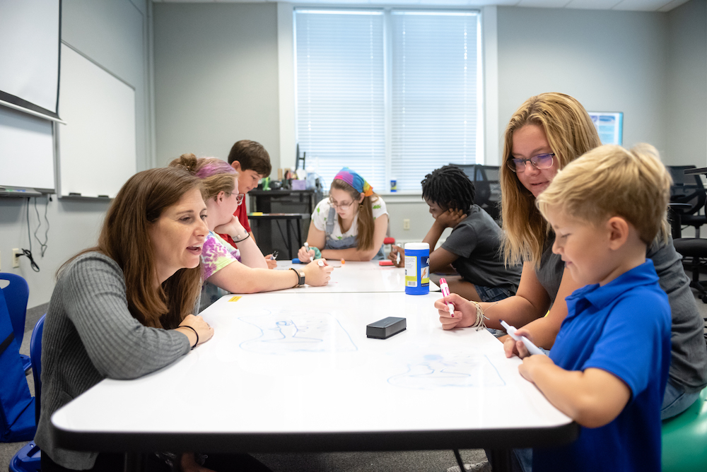 Marietta College Education Professor works with Marietta College Education majors and elementary school children