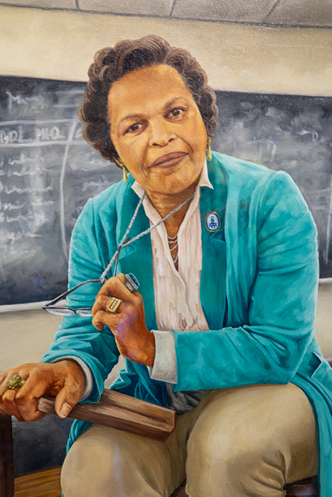 portrait of Barbara Diggs Lyles â51 painted by Leah Seaman â21
