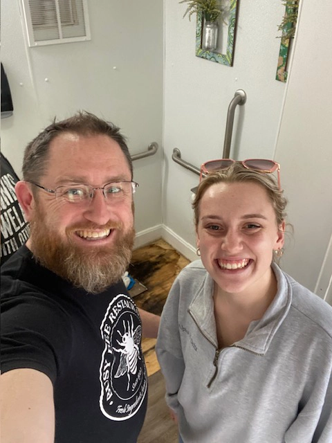 Alexis Sommers and her mentor Larry Sloter