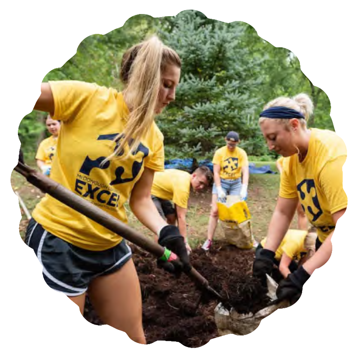 Students work to prepare Marietta's city community garden
