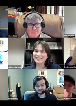 PioBiz participants and judge met online for Round 1