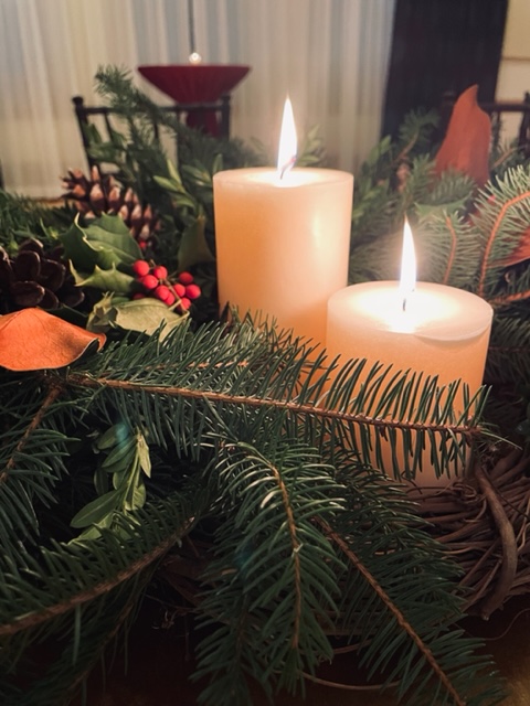 Candle in Wreath