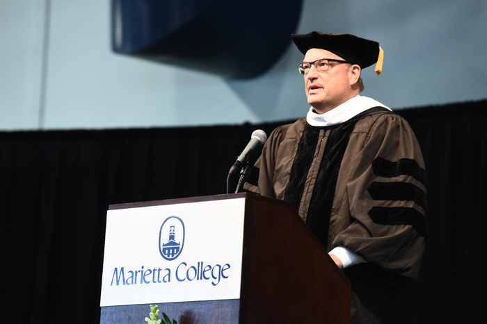 Don Ritter speaking at the 181st Commencement