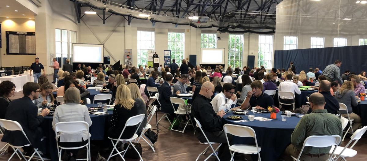 2018 MOVEE luncheon buffet at Marietta College