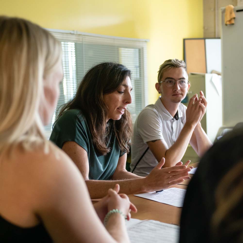A Marietta College professor in the classroom
