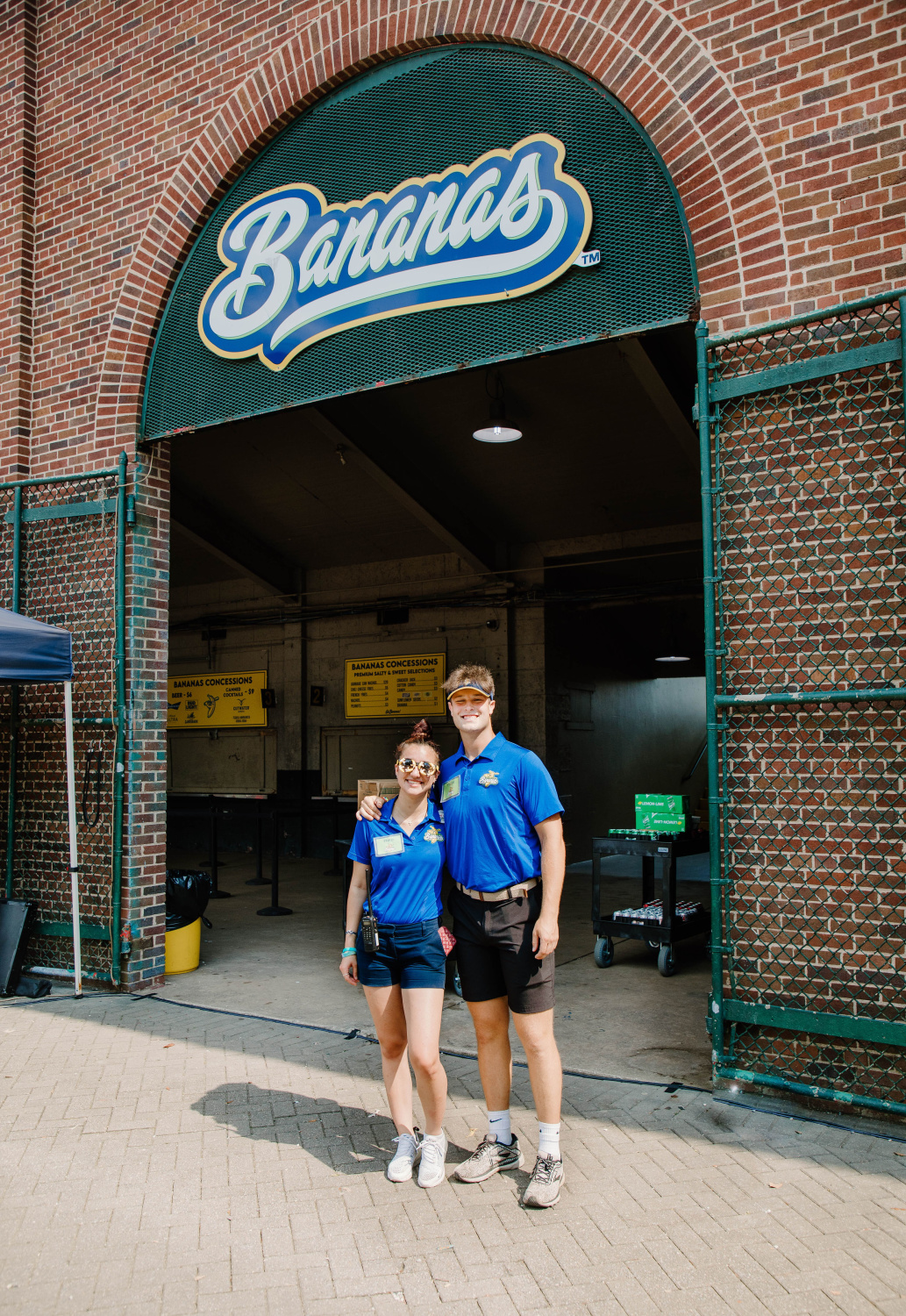Marietta College students outside of the Savannah Bananas stadium