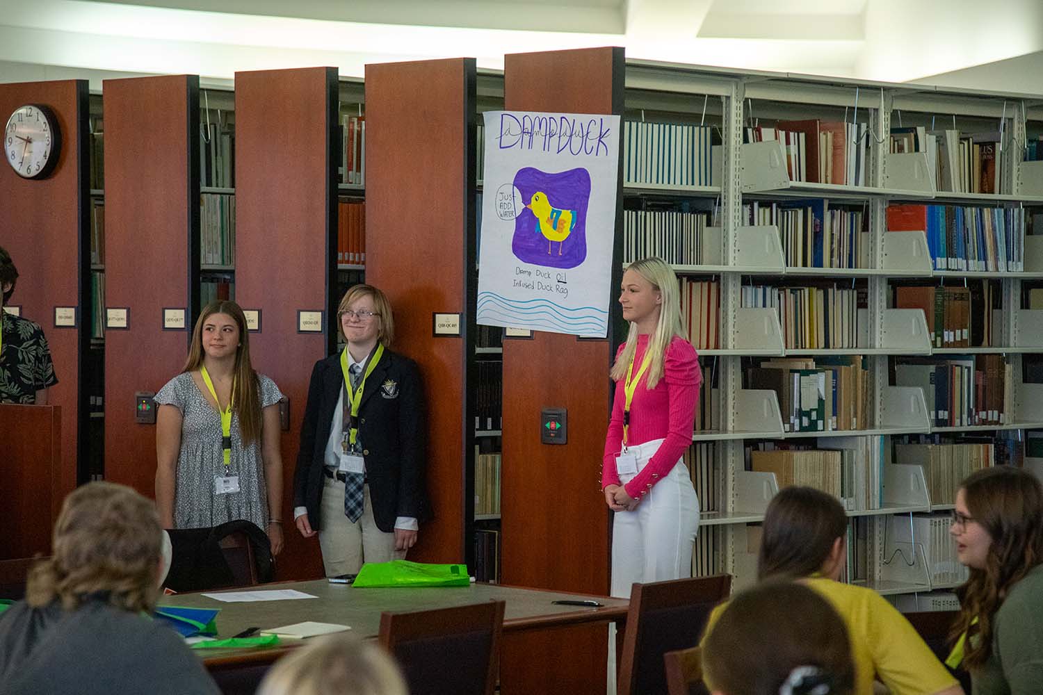 Students at 3rd floor legacy library