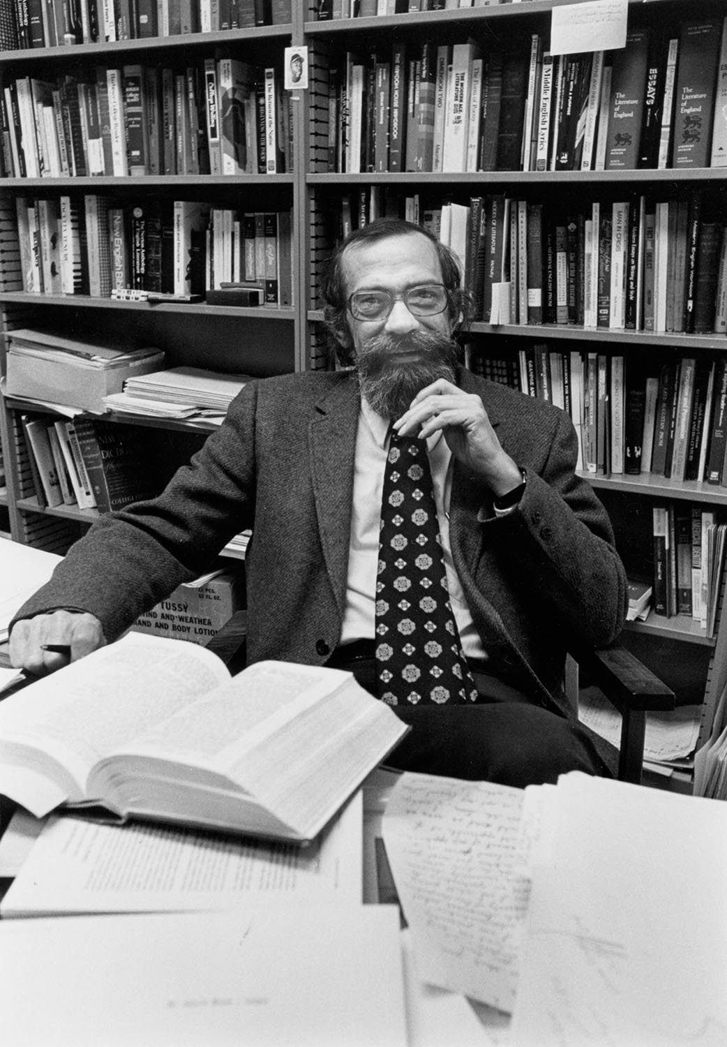 Gerald Evans sitting at a desk