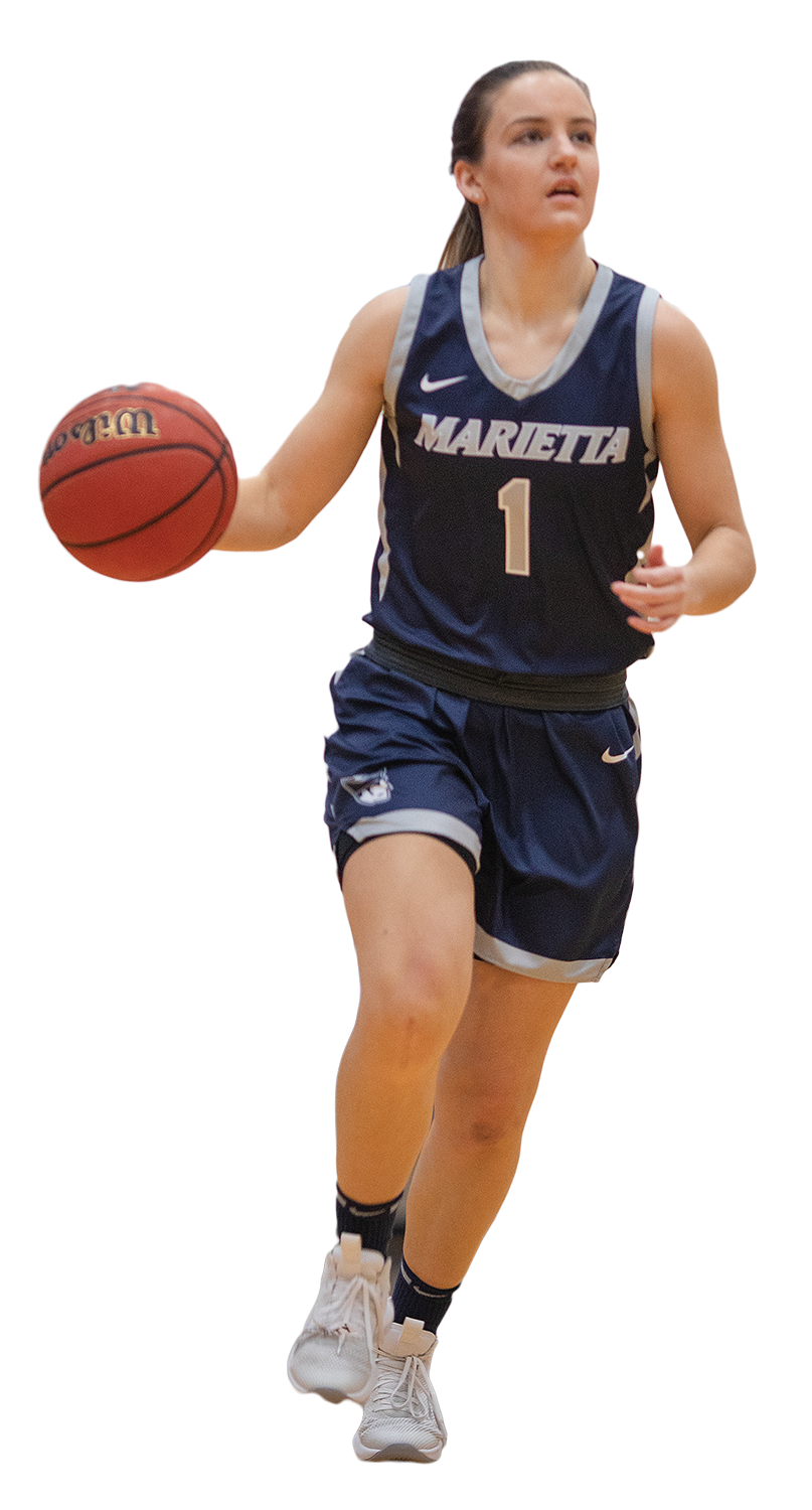 Cutout image of Kate Liston on the Basketball Court