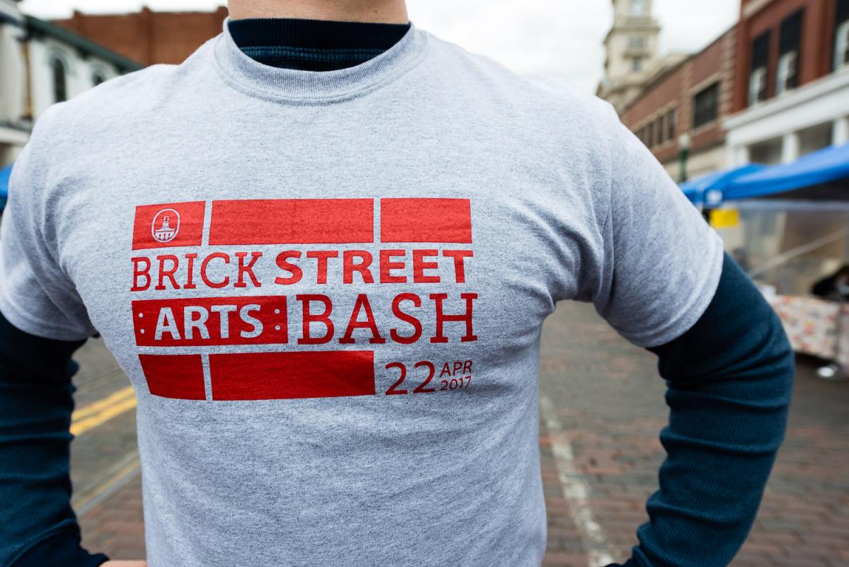 shirt from the brick street arts bash of Marietta college