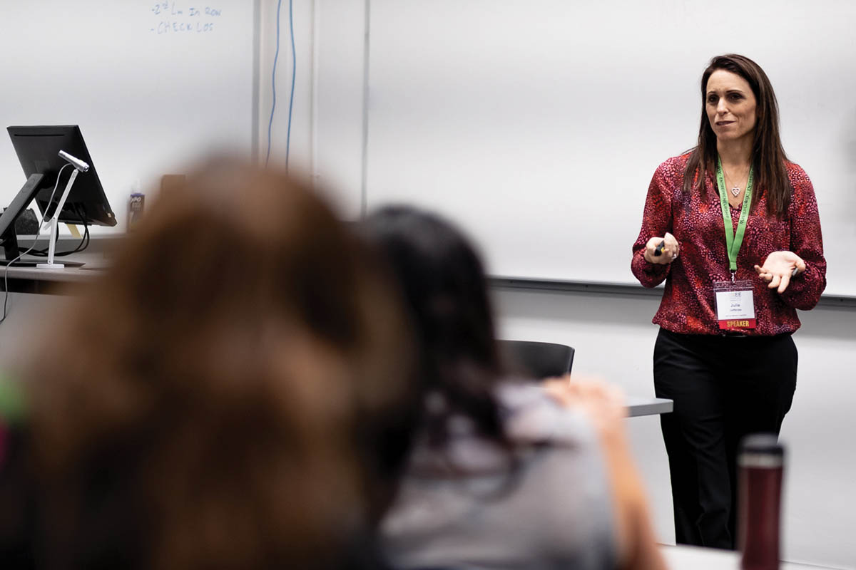 Julie Jeffries ’93 was among a host of presenters during the 2019 Mid-Ohio Valley Entrepreneurship Expo. She spoke about her experiences becoming an “accidental entrepreneur