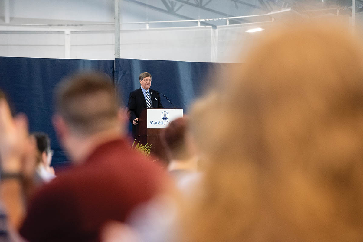 President Ruud speaks at the 2019 Opening Convocation