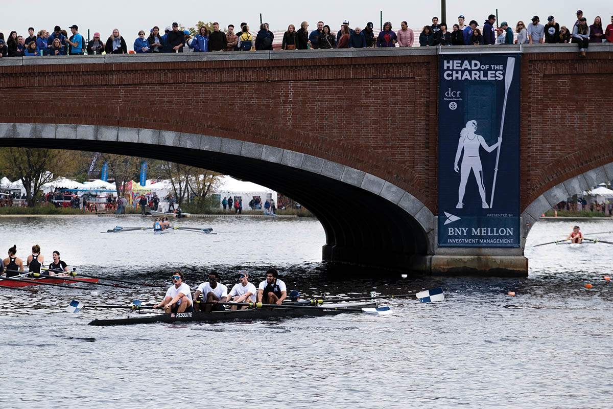 Men’s Rowing opened the fall racing season at the 55th annual Head of the Charles Regatta, competing in the Collegiate Eight and the Collegiate Four races