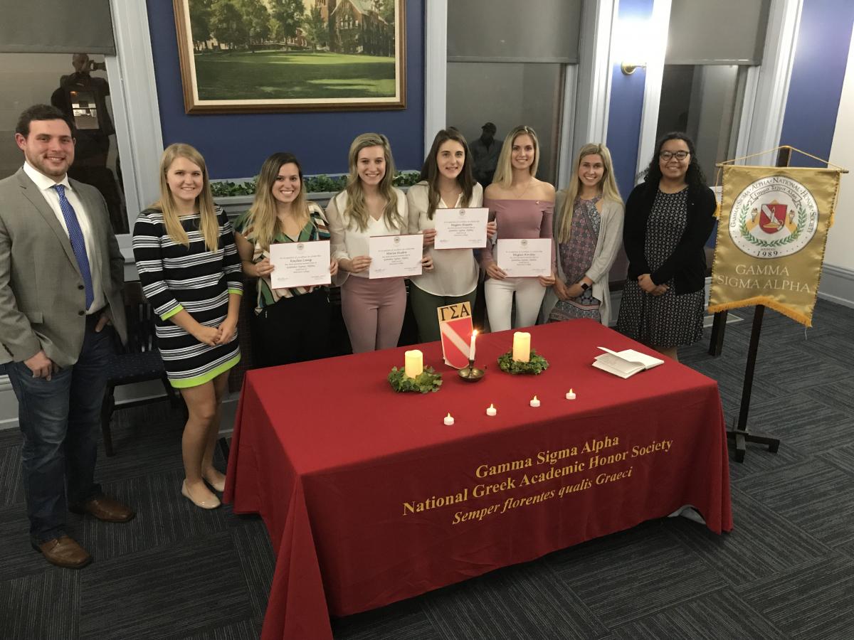 Marietta College Gama Sigma Alpha honor society Spring 2019