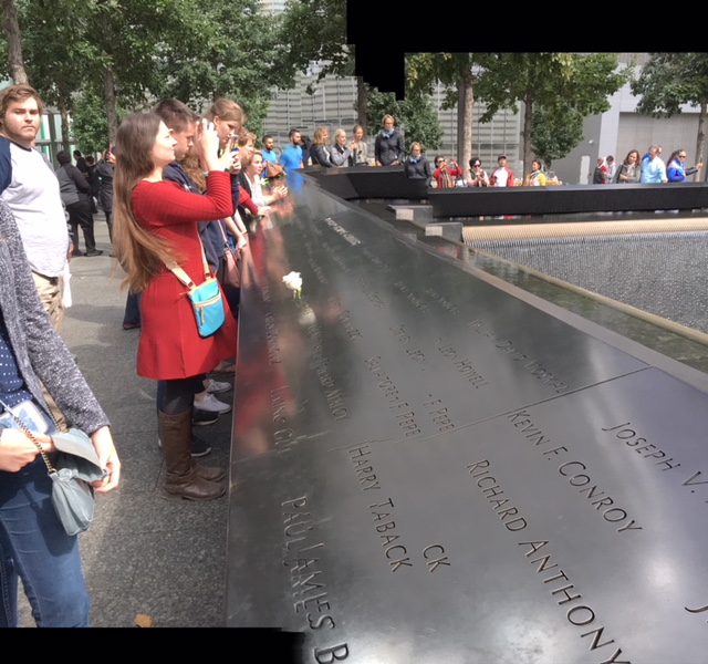 Honors Students from Marietta College at the Ground Zero Memorial