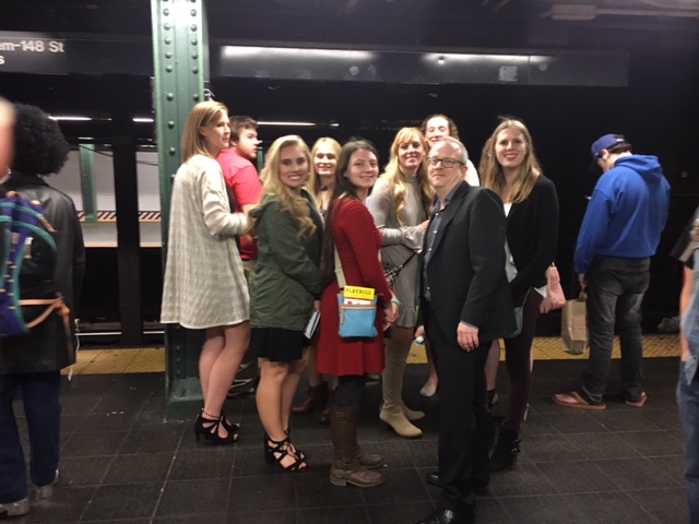 Marietta College Honor Students Waiting for the subway after the play
