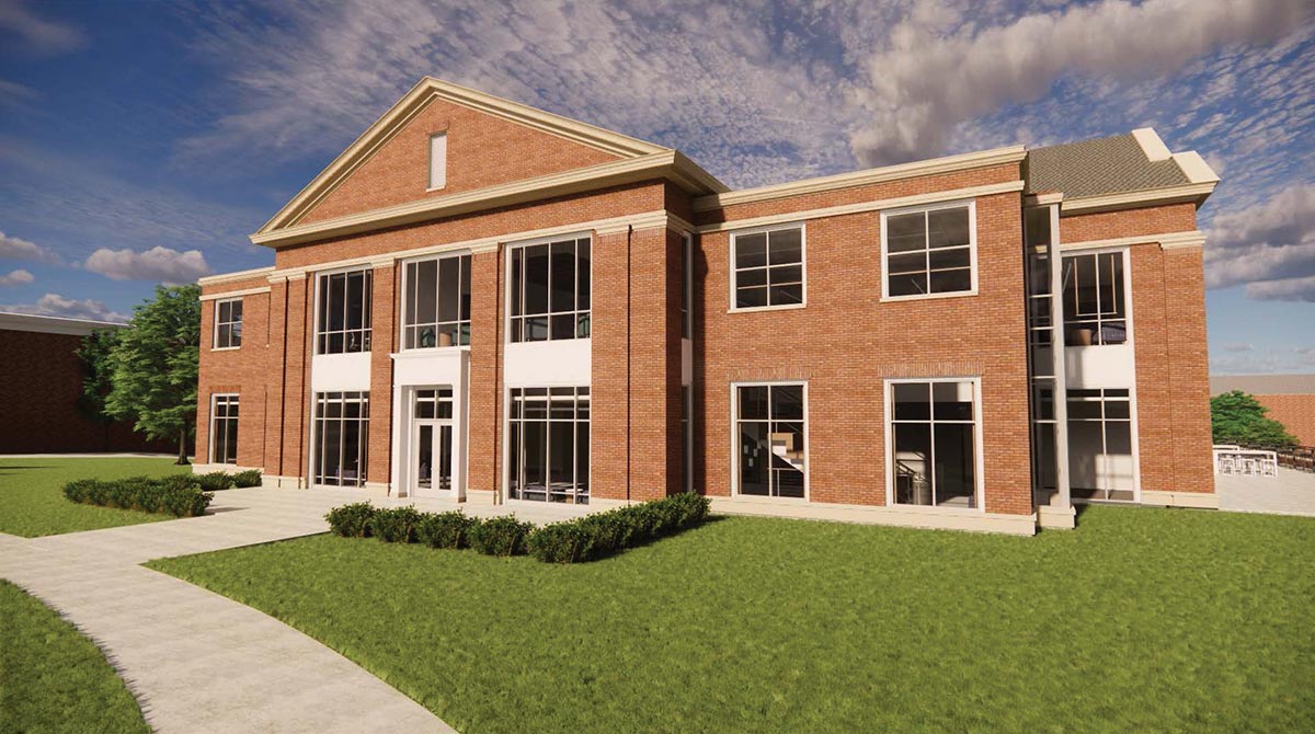 fourth rendering of a potential rebuild of the Gilman Student Center
