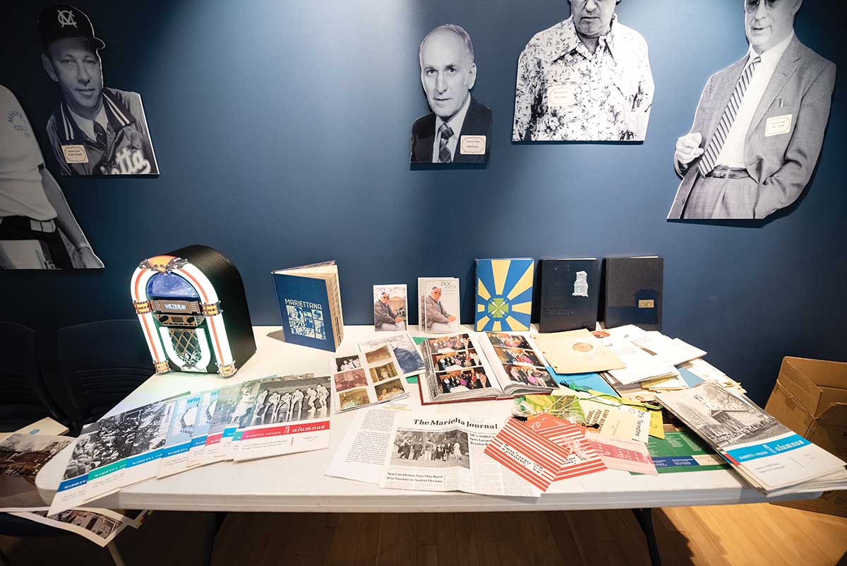 Homecoming’s “Meet Me at The Pit” event showcased memorabilia from the late 1960s and early 1970s — drawing interest from visitors