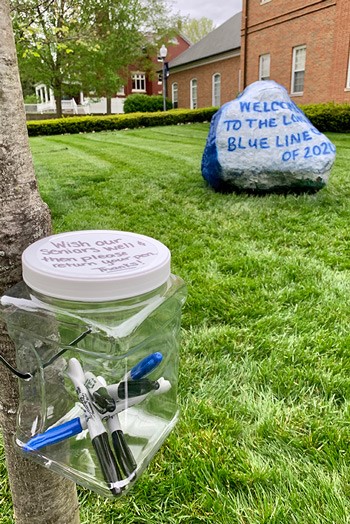 Marietta College Rock during Covid-19