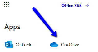 Screenshot showing where to add OneDrive