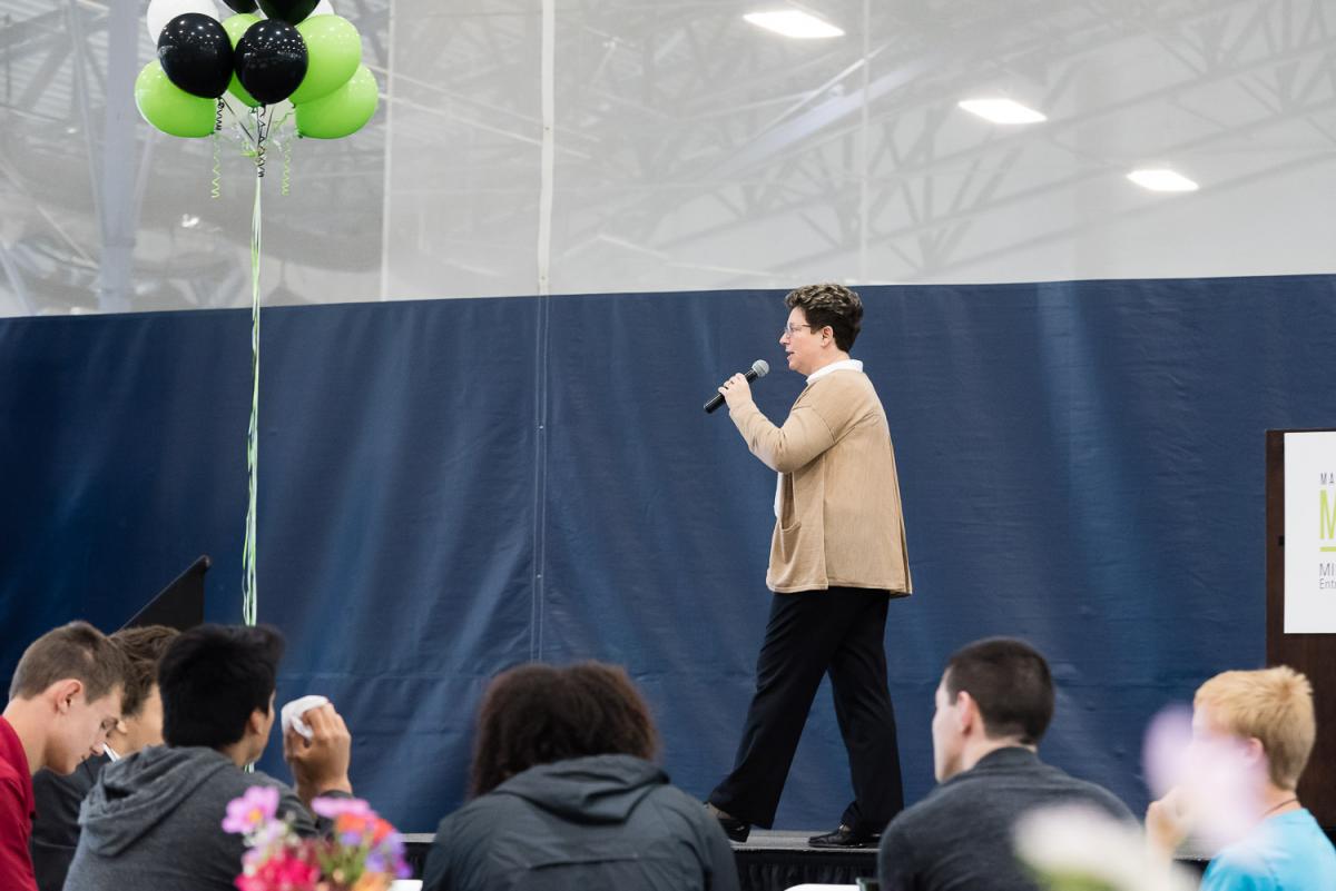 Welcoming remarks by Dr. Janet Bland, Provost and Dean of Faculty at Marietta College