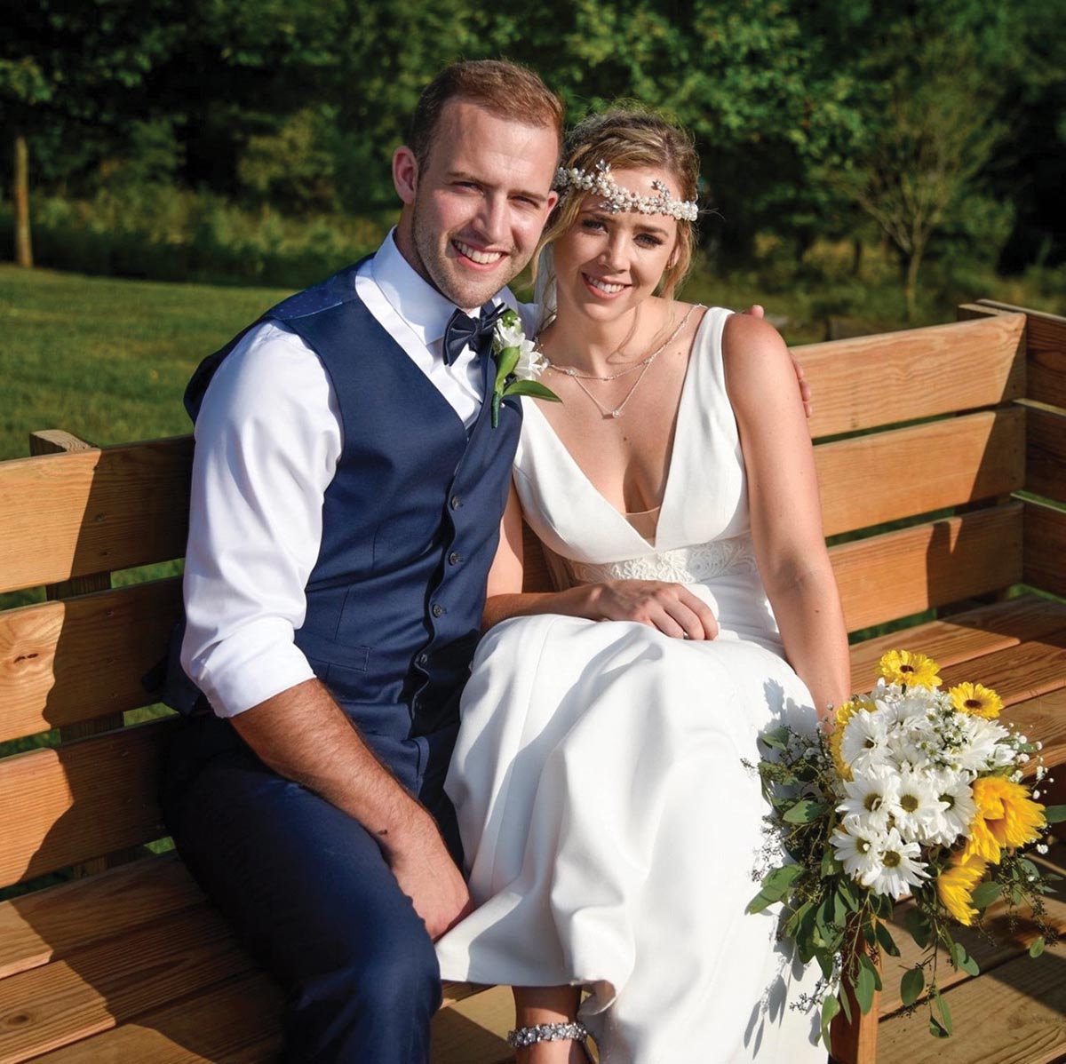 Photo of Stacy Blake PA’17 and Case Edgar ’16 who were married on July 20, 2019