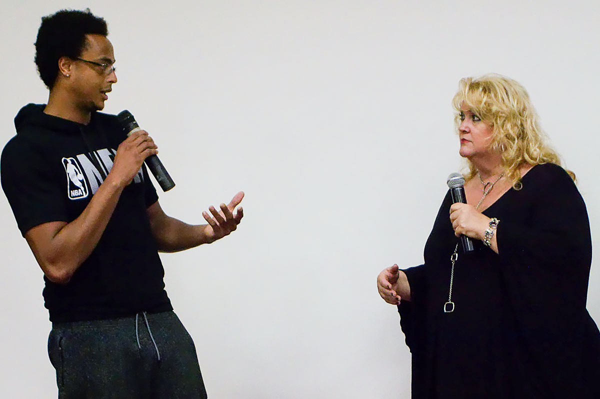 Jennifer Sturgill, Owner of Green Acres of Marietta speaking at the Marietta College PioPitch on September 17, 2017