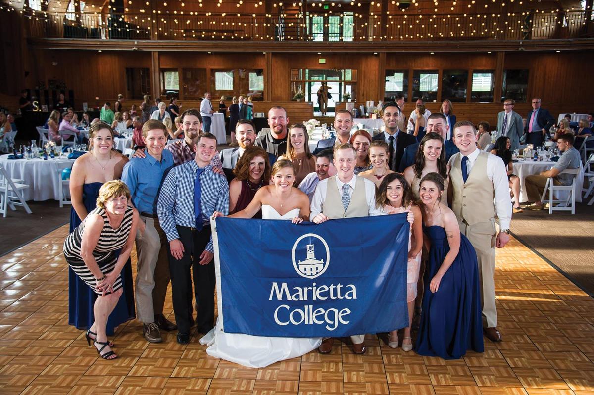 Hayley Montgomery ’15 (Alpha Xi Delta) and Brandon Stewart ’15, PA’17 (Delta Tau Delta) were married on Aug. 15, 2017, in Sunbury, Ohio