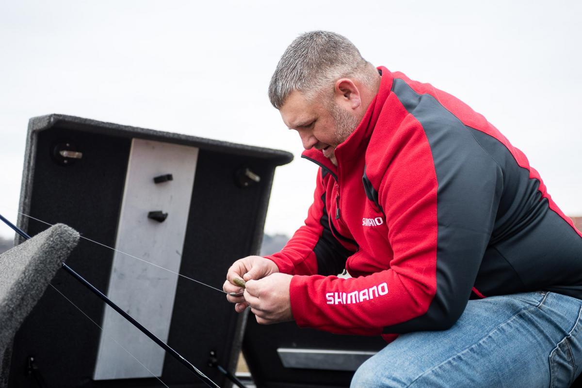 Glynn Goodwin '04 readies is bait and tackle