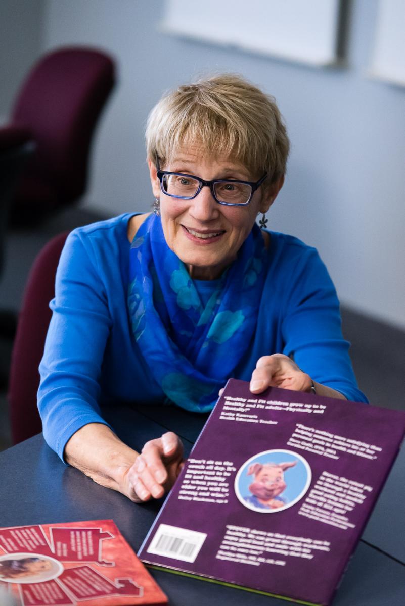 Kathy Brodsky '67 Shows off one of her children's books