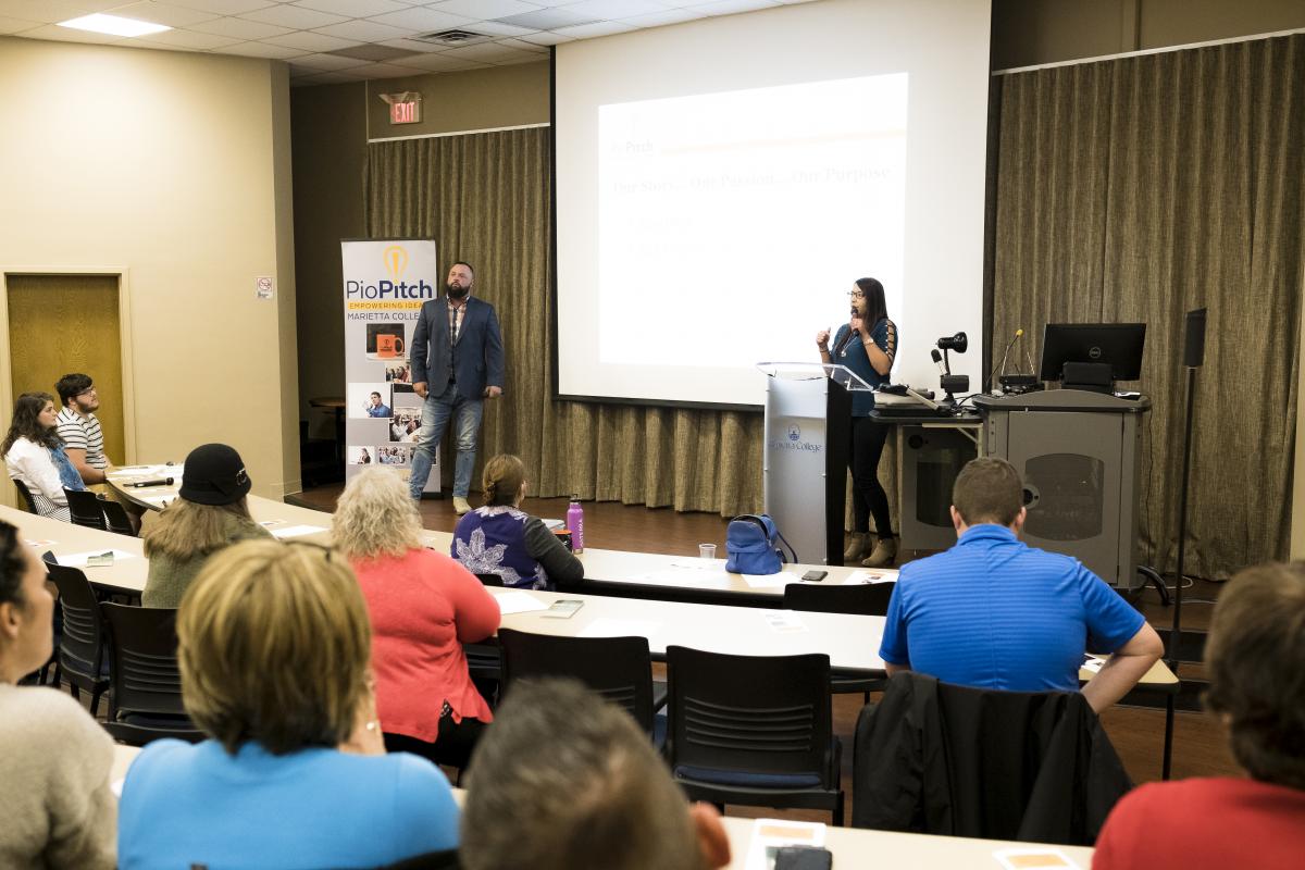 Shay Dunn and Rich Walters: From Prison to Purpose speaking at Marietta College PioPitch