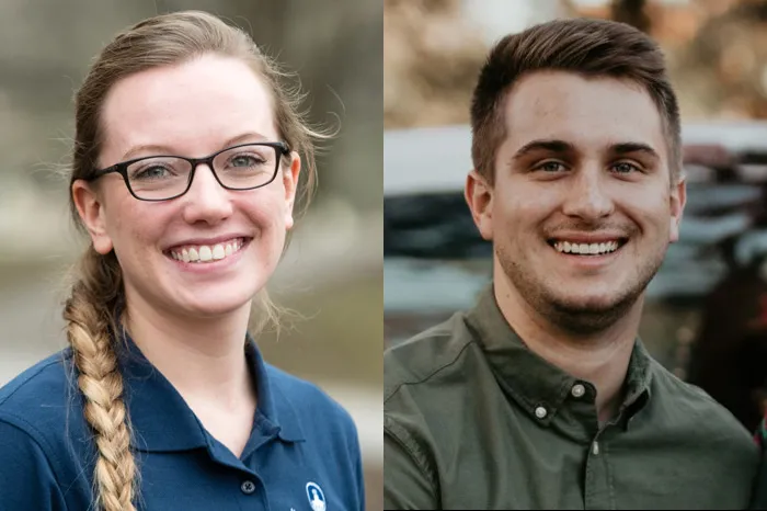 Headshots of Morgan Mallett and Chas Miller