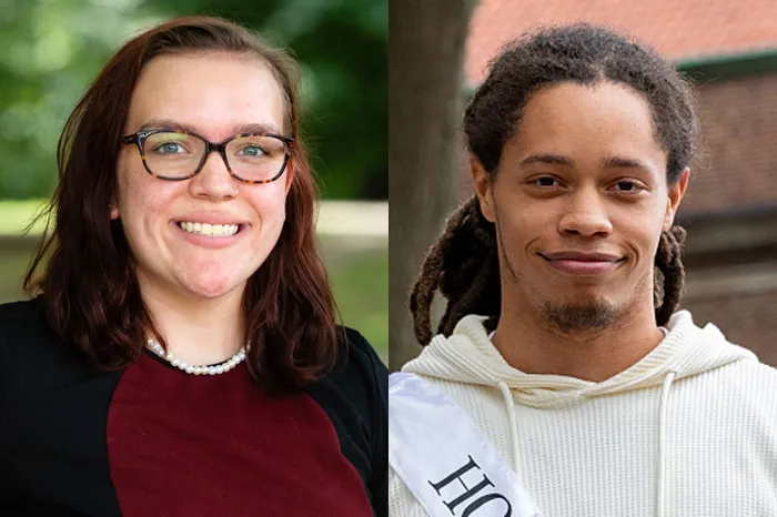 Headshots of Audrey Albright and Alex Dimon